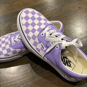 Women’s Purple checkered Vans sneakers size 6.5